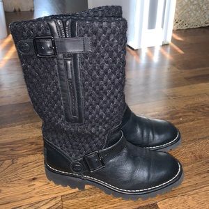 CHANEL leather Engineer boots